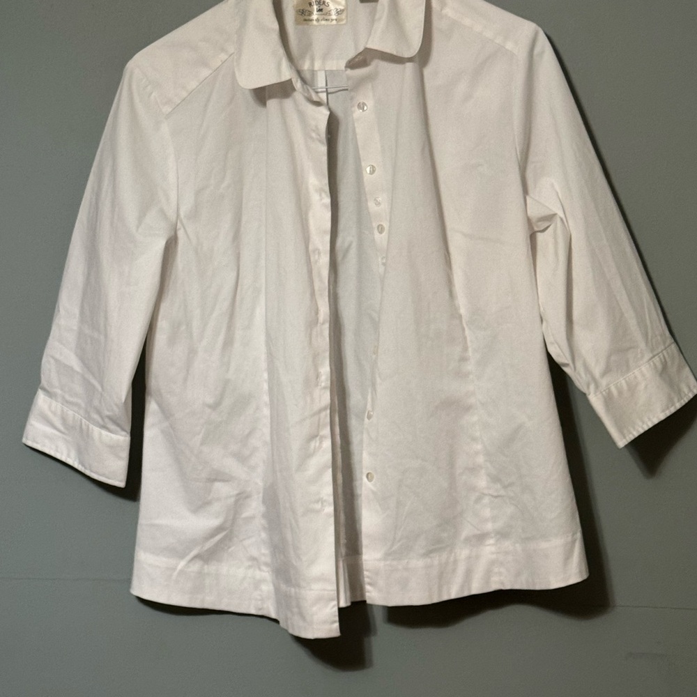 Lee Women's White Button Down Shirt